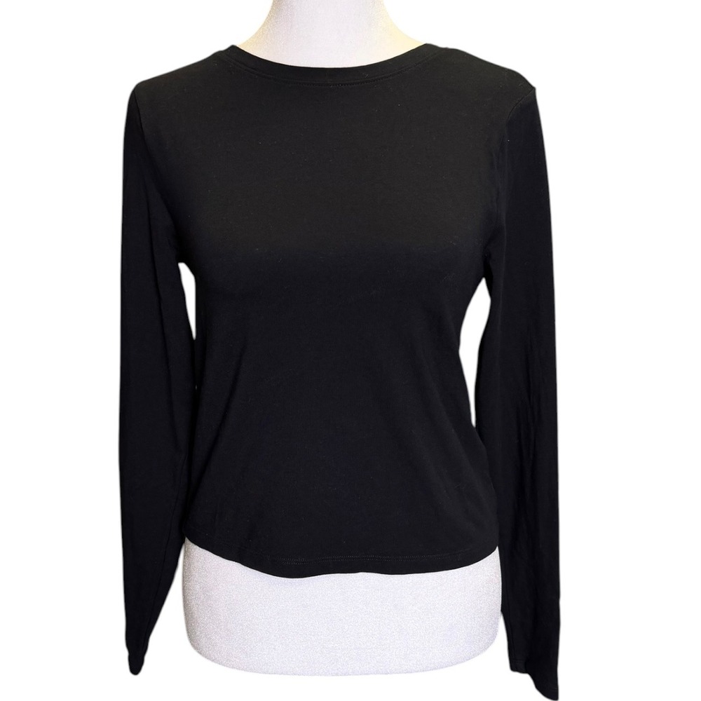 Old Navy Black Long Sleeve Crew Neck Tee - Sz Small - NWOT